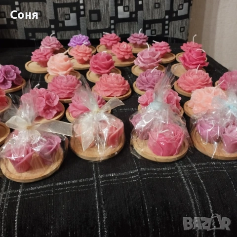 Восъчни ароматни свещи - цветя и рози , снимка 16 - Подаръци за жени - 53135924