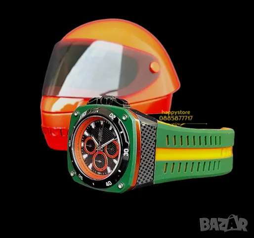 часовник INVICTA Speedway Orange/Green 54 mm, Инвикта нов , снимка 7 - Мъжки - 47161236