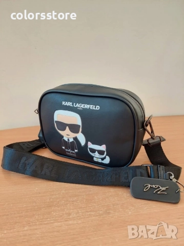 Черна чанта Karl Lagerfeld/VL-Q204, снимка 4 - Чанти - 42935020