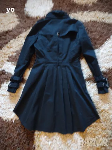 Черен тренч размер ХС , снимка 2 - Шлифери - 50328952