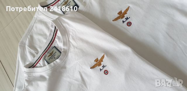 Aeronautica Militare Cotton Mens Size 50/L  ОРИГИНАЛ! 2бр. Мъжки Тениски!, снимка 1 - Тениски - 45251852