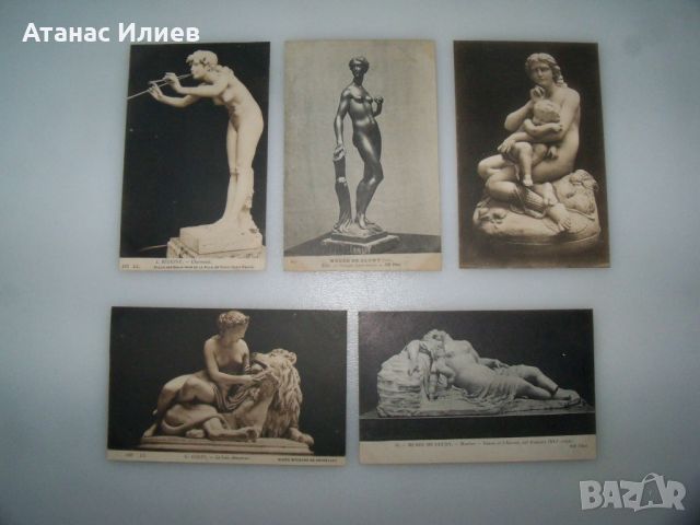 5 стари пощенски картички изкуство, скулптура, 1915г., снимка 1 - Филателия - 46516086