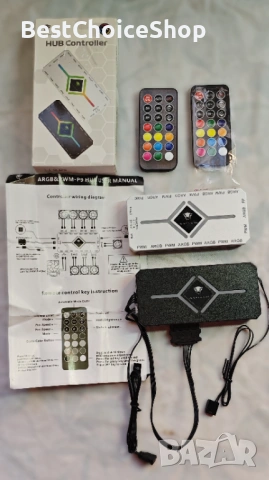 Jungle Leopard ARGB PWM вентилаторен хъб с контролер за 5 V адресируем ARGB