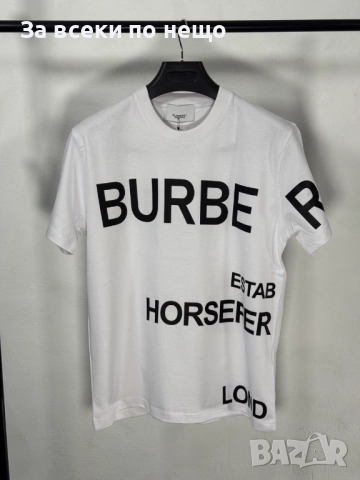 Burberry Мъжка Бяла Тениска👕Мъжка Блуза С Къс Ръкав В Бял Цвят Код V.B.19