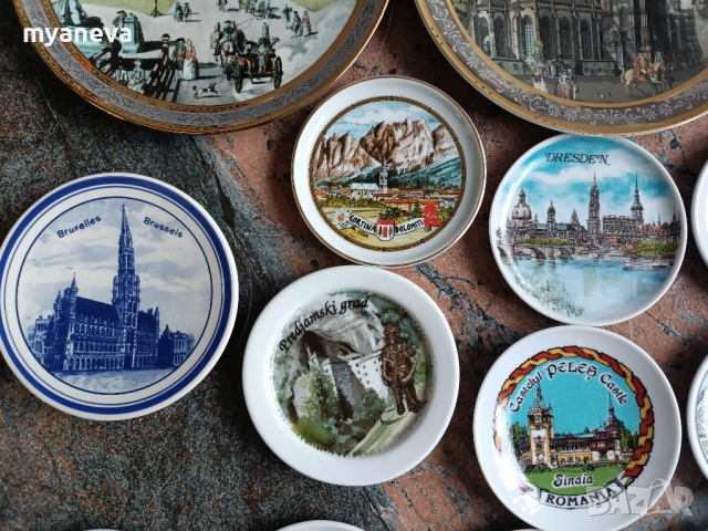 Колекция от порцеланови , декоративни,  сувенирни чинии от различни  градове и забележителности , снимка 3 - Антикварни и старинни предмети - 52869409