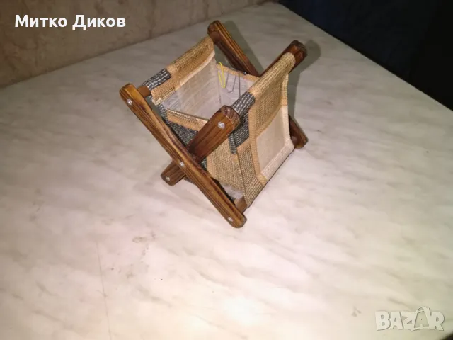 Декоративно столче сгъваемо моливник Н-126мм и 18х13см, снимка 4 - Други - 50024475