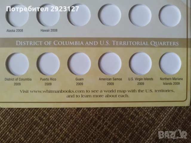 ЧИСТО НОВ АЛБУМ "50-те АМЕРИКАНСКИ ЩАТА" /виж описанието/, снимка 6 - Нумизматика и бонистика - 51393388