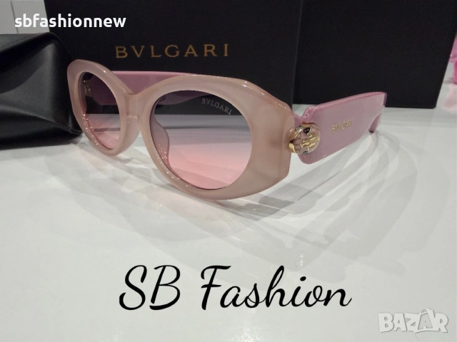 Bvlgari розови очила с лого, снимка 3 - Слънчеви и диоптрични очила - 53912432
