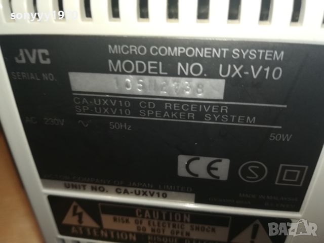 JVC CA-UXV10 CD AUX REVERSE DECK RECEIVER-ВНОС SWSS LNWC0606241116, снимка 12 - Ресийвъри, усилватели, смесителни пултове - 46081100