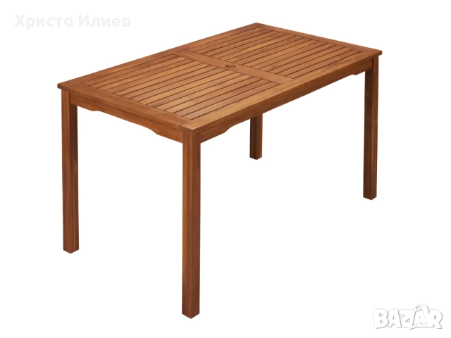 Голяма градинска маса от дърво акация 6 местна трапезна външна, снимка 2 - Градински мебели, декорация  - 52017081
