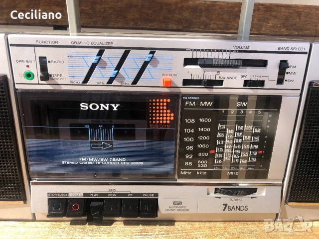 Радиокасетофон SONY CFS 3000S-(Japan) Работещ-като Нов, снимка 15 - Радиокасетофони, транзистори - 53719652