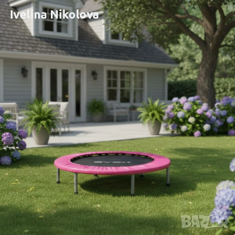 Батут без мрежа Byox 101cm/96cm — розов и син, до 100 кг, снимка 7 - Други - 53646899