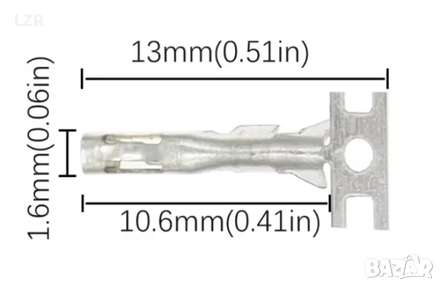 2.54mm Dupont конектори за кримване (M / F)- без пластмаса, снимка 5 - Друга електроника - 46965998