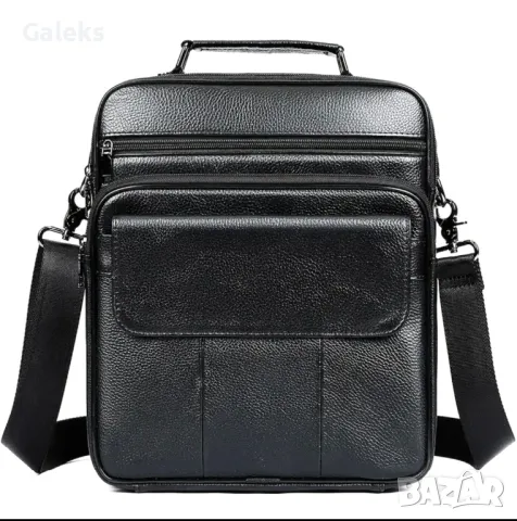 Много Голяма и Функционална Мъжка кожена чанта / Черна естествена кожа!, снимка 15 - Чанти - 50303102