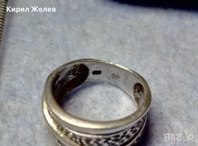 СКЪПОЦЕНЕН СРЕБЪРЕН ПРЪСТЕН СРЕБРО 925 с БЯЛА ПОЗЛАТА с ЮВЕЛИРНО ФАСЕТИРАНИ БЛЕСТЯЩИ ЦИРКОНИ 43075, снимка 9 - Пръстени - 50023324