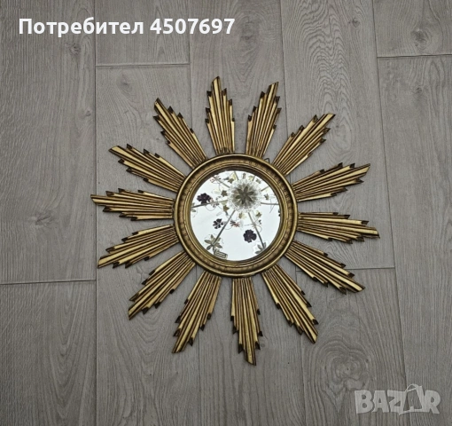 френско позлатено огледало 1950г., снимка 6 - Други ценни предмети - 53035696