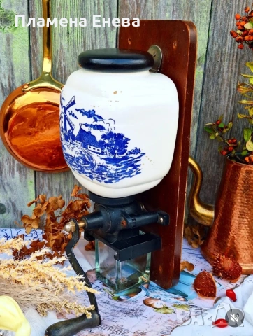 Стенна порцеланова мелничка Delft , снимка 3 - Сервизи - 53092436