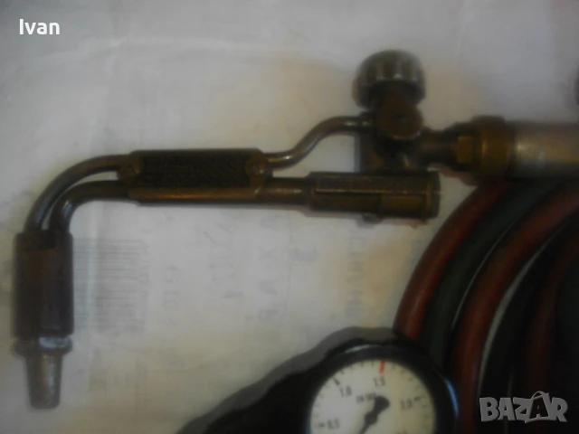 MESSER GRIESHEIM ОКСИЖЕН 44см РЕЗАК МАРКУЧИ 2Х7,4м РЕДУЦИР ВЕНТИЛИ АЦЕТИЛЕН-КИСЛОРОД ИСКРОГАСИТЕЛИ, снимка 4 - Други инструменти - 51109051