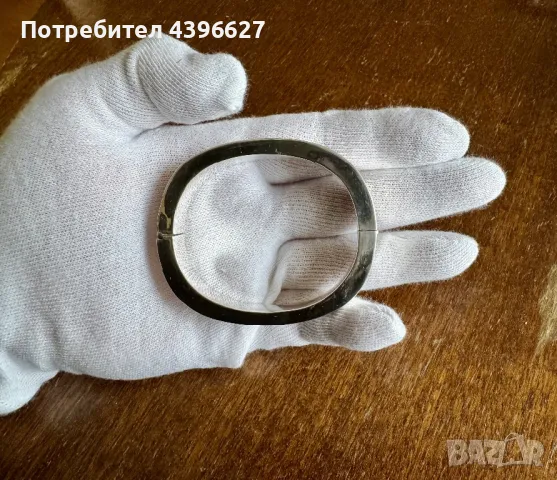 Гривна “Белезница” 40 гр. чисто сребро. Унисекс модел., снимка 2 - Гривни - 49792006