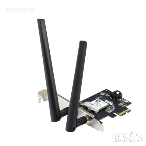 Нов ASUS AX1800 PCIe WiFi адаптер (PCE-AX1800) - WiFi 6, Bluetooth 5.2, безжична връзка...