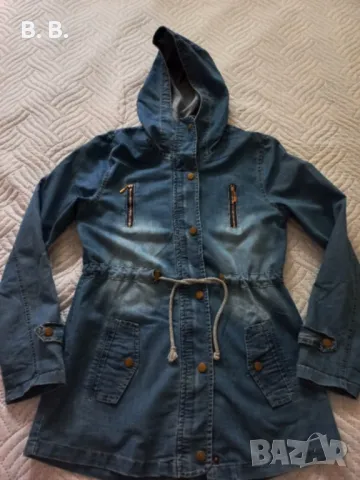 Дълго дънково яке, снимка 6 - Якета - 46771257