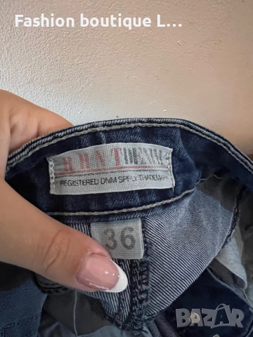 Дамски сини дънки 36 размер с джобове 👖👖👖, снимка 6 - Дънки - 52375809