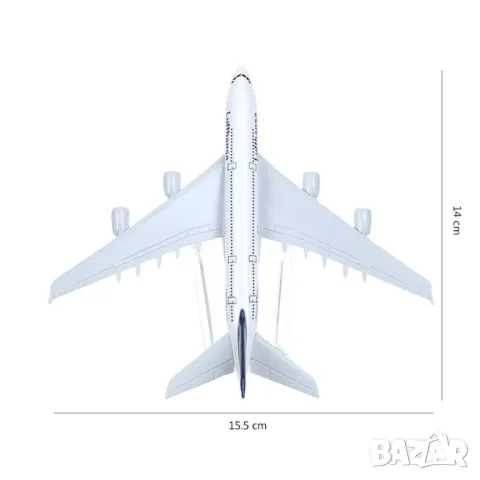 Еърбъс 380 самолет модел макет Lufthansa метален A380 летище, снимка 6 - Колекции - 46889267