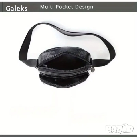 Компактна, Забележима и Стилна Мъжка кожена чанта (черна и кафява) естествена кожа!, снимка 13 - Чанти - 49302157