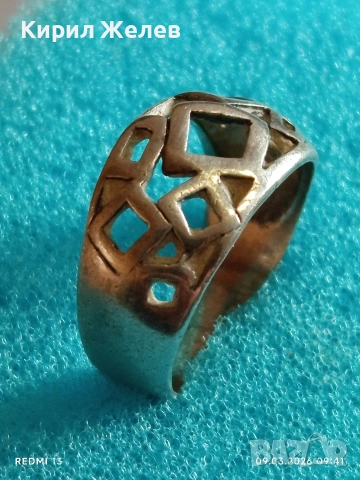 Екстравагантен сребърен пръстен Арт бижу майсторска ръчна изработка 54184, снимка 8 - Пръстени - 53762749