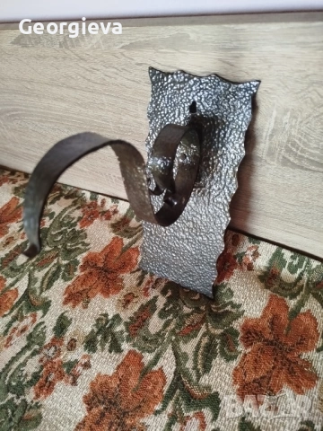 ръчно изработена кована закачалка , снимка 2 - Декорация за дома - 53974924