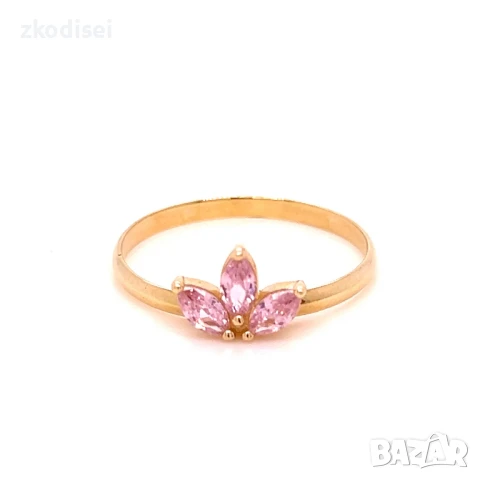 Златен дамски пръстен 1,33гр. размер:59 14кр. проба:585 модел:32142-1