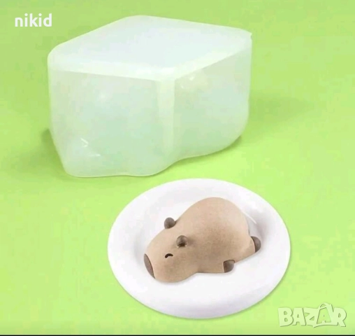 3d Капибара Capybara лежащ силиконов молд форма фондан шоколад гипс свещ смола сапун, снимка 2 - Форми - 52472471