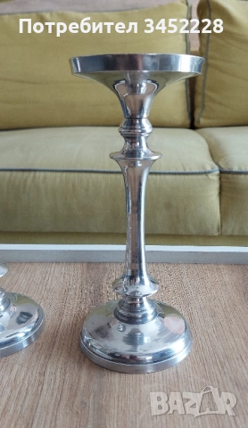 свещници за ценители два броя височина 26см и 21см , снимка 3 - Декорация за дома - 51472381