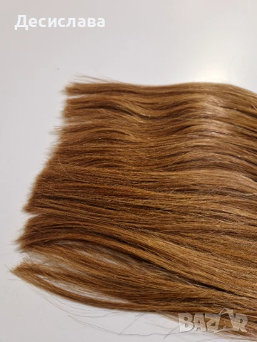 Естествена лукс кафява коса, много гъста с плътни крайща! Подходяща за трайно поставяне!, снимка 7 - Аксесоари за коса - 50992541