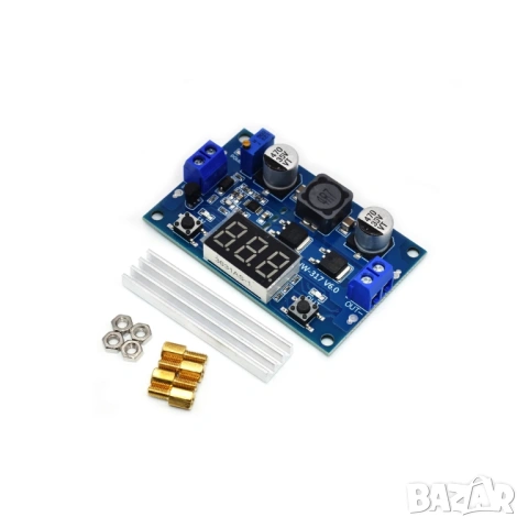 DC-DC повишаващ конвертор 3–35V към 3.5–35V с LED волтметър, снимка 2 - Друга електроника - 53909883