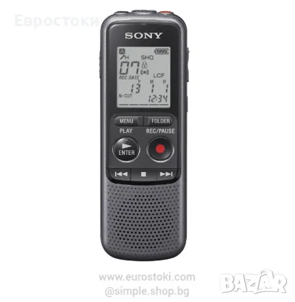 Цифров диктофон Sony ICD-PX240, 4GB, дисплей, съвместим с Windows и Mac OS  Сега можете да прехвърли, снимка 1