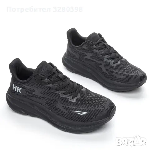 Мъжки маратонки за джогинг, тичане и ежедневие модел: M9144-1 All Black, снимка 2 - Маратонки - 50059003