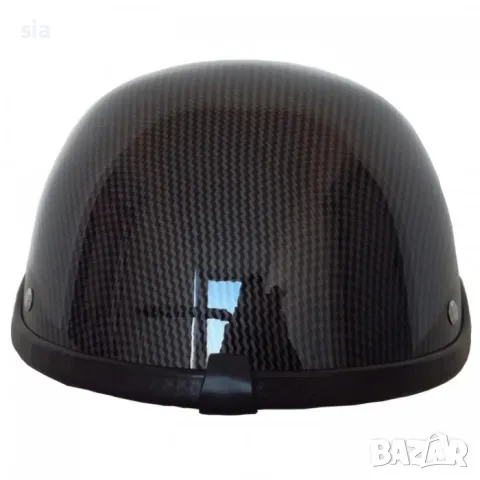 Каска за мотор, скутер, мотопед, тип канче, карбон гланц, снимка 2 - Аксесоари и консумативи - 49476731