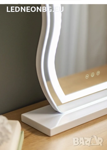 Настолно Козметично Огледало с LED осветление , снимка 2 - Огледала - 53152410