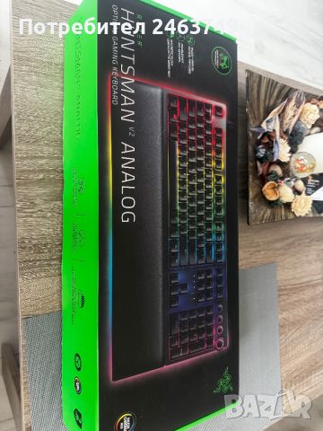 Клавиатура Gaming Razer Huntsman V2 Analog, Механична, Прогресивен аналогов оптичен switch, Chroma R, снимка 2 - Клавиатури и мишки - 44528341