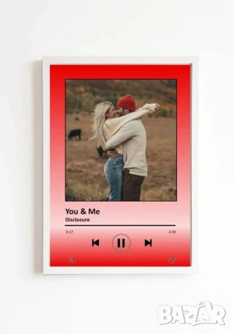 рамка със снимка и заглавие на любима песен , снимка 3 - Картини - 51208555