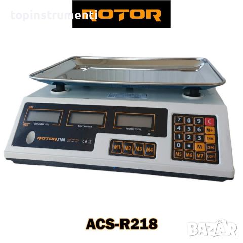 Електронна везна / кантар ROTOR ACS-R218, 2в1, AC/DC, 4V/230V, 40 кг, автоматично