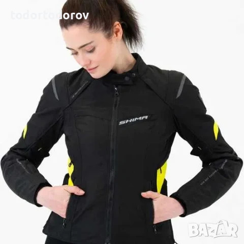 Дамско текстилно мото яке SHIMA RUSH Black/Fluo ,4 сезона,протектори, снимка 3 - Аксесоари и консумативи - 50596574