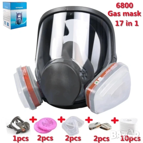 Респираторна защитна маска 6800 с филтри
