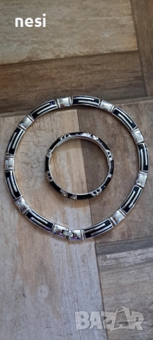 Комплект гривна и колие от стомана