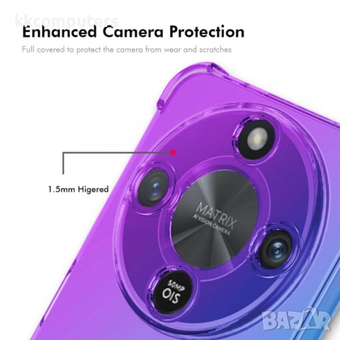 Калъф ENKAY за Honor Magic8 Lite 5G - TPU, Shockproof с Удебелени Ъгли, Градиентен Дизайн, Вкл. Прот, снимка 7 - Калъфи, кейсове - 53174859