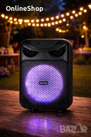 Преносима 8" караоке тонколона с Bluetooth, снимка 2 - Тонколони - 53036851