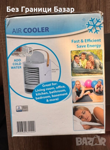 Нов мини климатик Air Cooler преносим охладител с вода, 3 скорости и атмосферна LED светлина, снимка 3 - Други стоки за дома - 53095035