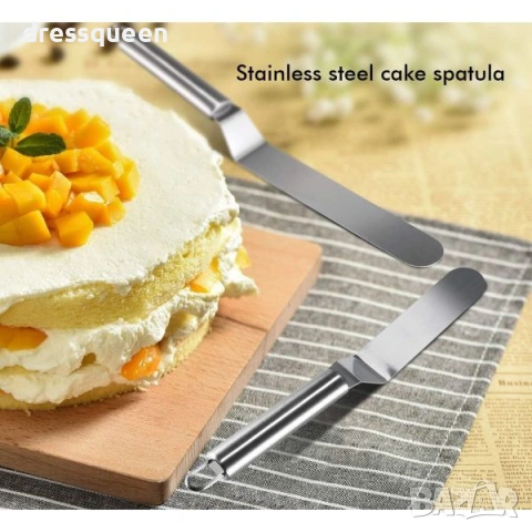 4660 Сладкарски Шпатули в 4 Размера: За професионално заглаждане на мармалад, шоколад и глазури, снимка 5 - Прибори за хранене, готвене и сервиране - 53822347