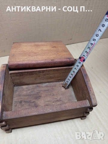 Стара Ръчно Изработена Дървена Кутия Кутийка. , снимка 14 - Антикварни и старинни предмети - 52578039